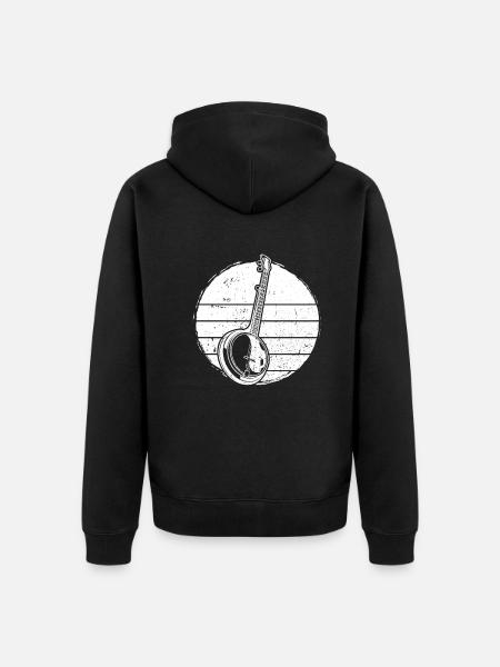 Banjo Banjo player Banjoist - Unisex Premium Organic Zip Hoodie - black