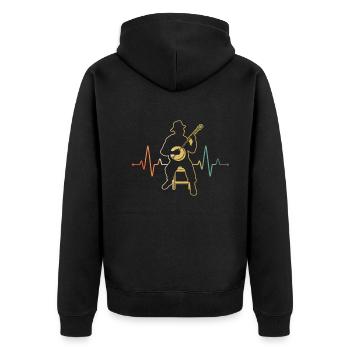 Banjo Banjo joueur Banjoïste - Veste à capuche bio Premium Unisexe - noir - Dos - Nico (187cm)