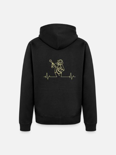 Banjo Banjo player Banjoist - Unisex Premium Organic Zip Hoodie - black
