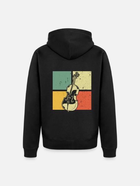 Cello Cellospieler Cellist - Unisex Premium Bio Zip Hoodie - Schwarz