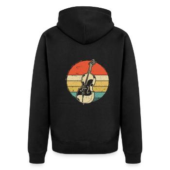 Cello cello player cellist - Unisex Premium Organic Zip Hoodie - black - Back - Nico (187cm)