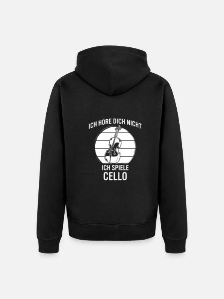 Cello Cellospieler Cellist - Unisex Premium Bio Zip Hoodie - Schwarz
