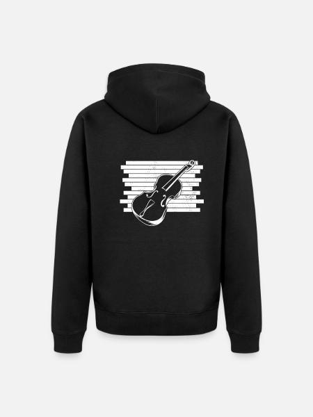 Cello Cellospieler Cellist - Unisex Premium Bio Zip Hoodie - Schwarz