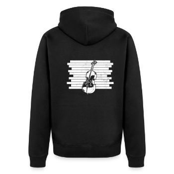 Cello cello player cellist - Unisex Premium Organic Zip Hoodie - black - Back - Nico (187cm)