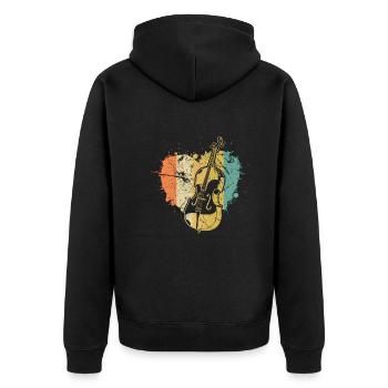 Cello cello player cellist - Unisex Premium Organic Zip Hoodie - black - Back - Nico (187cm)