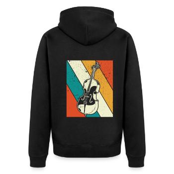 Cello cello player cellist - Unisex Premium Organic Zip Hoodie - black - Back - Nico (187cm)