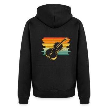 Cello cello player cellist - Unisex Premium Organic Zip Hoodie - black - Back - Nico (187cm)