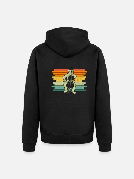Cello Cellospieler Cellist - Unisex Premium Bio Zip Hoodie - Schwarz