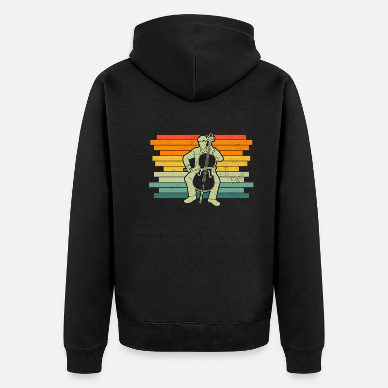 Cello Cellospieler Cellist - Unisex Premium Bio Zip Hoodie - Schwarz