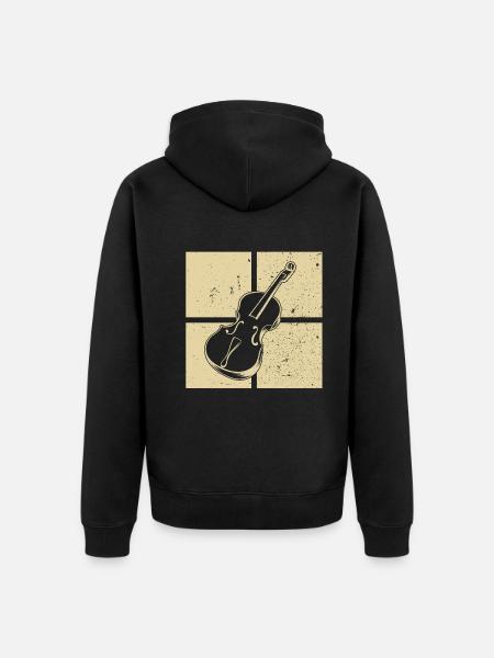 Cello Cellospieler Cellist - Unisex Premium Bio Zip Hoodie - Schwarz