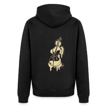 Cello cello player cellist - Unisex Premium Organic Zip Hoodie - black - Back - Nico (187cm)