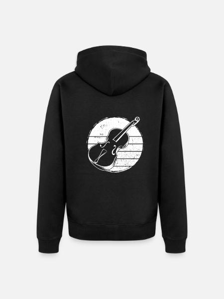 Cello Cellospieler Cellist - Unisex Premium Bio Zip Hoodie - Schwarz