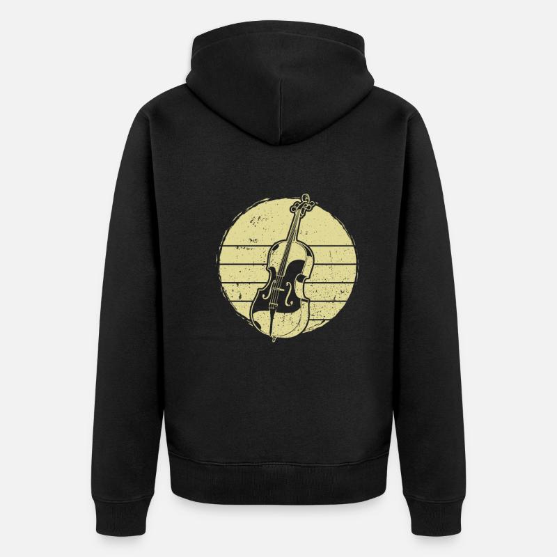 Cello Cellospieler Cellist - Unisex Premium Bio Zip Hoodie - Schwarz