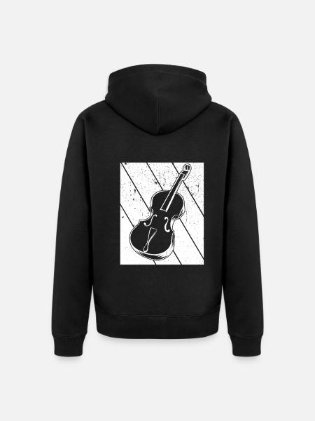 Cello Cellospieler Cellist - Unisex Premium Bio Zip Hoodie - Schwarz