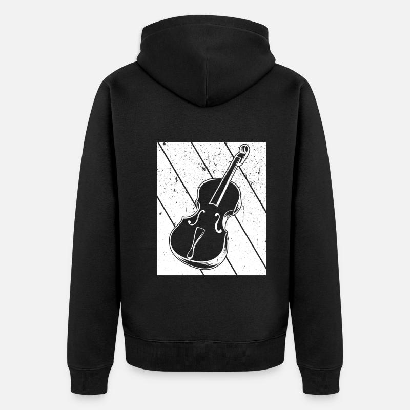 Cello Cellospieler Cellist - Unisex Premium Bio Zip Hoodie - Schwarz