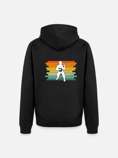 Banjo Banjo player Banjoist - Unisex Premium Organic Zip Hoodie - black