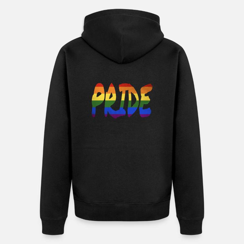 Lettrage LGBT+ Pride - Veste à capuche bio Premium Unisexe - noir