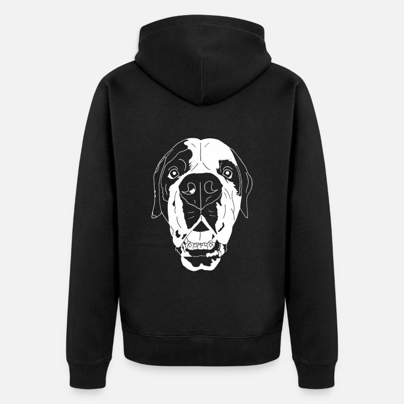 Bernhardiner - Unisex Premium Bio Zip Hoodie - Schwarz