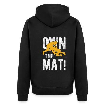 Grappling Martial Arts Wrestling - Unisex Premium Bio Zip Hoodie - Schwarz - Hinten - Nico (187cm)