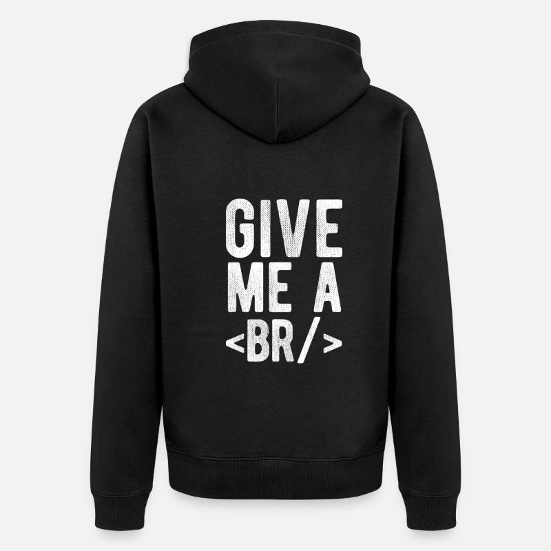 Software Ingenieur Informatiker Programmierer - Unisex Premium Bio Zip Hoodie - Schwarz