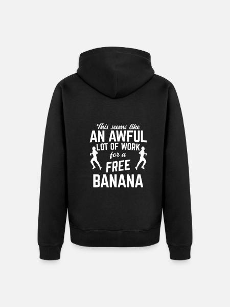 Läufer Joggen - Unisex Premium Bio Zip Hoodie - Schwarz