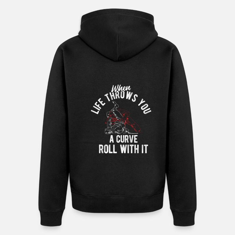 BJJ Jiu Jitsu - Unisex Premium Bio Zip Hoodie - Schwarz