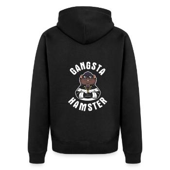Nagetier Hamster - Unisex Premium Bio Zip Hoodie - Schwarz - Hinten - Nico (187cm)