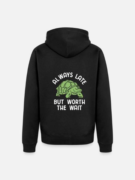 Schildkröten - Unisex Premium Bio Zip Hoodie - Schwarz