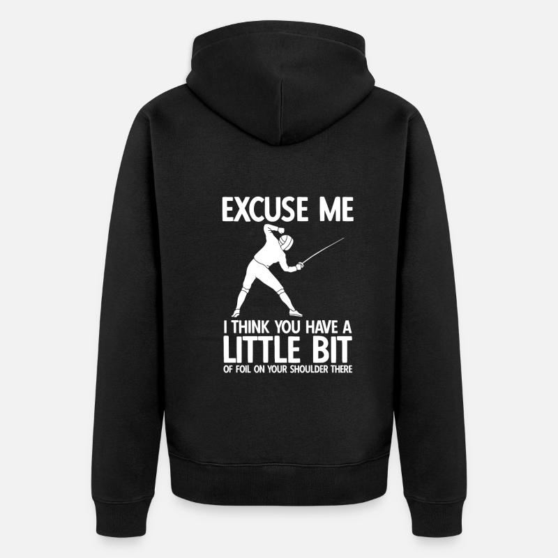 Fechten - Unisex Premium Bio Zip Hoodie - Schwarz