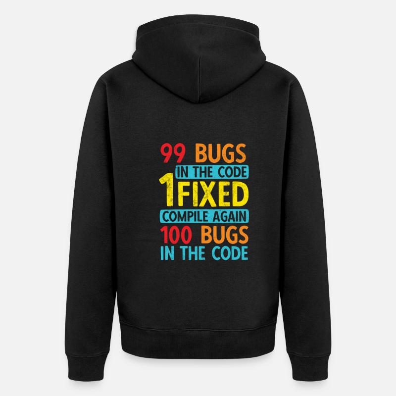 Software Ingenieur Informatiker Programmierer - Unisex Premium Bio Zip Hoodie - Schwarz