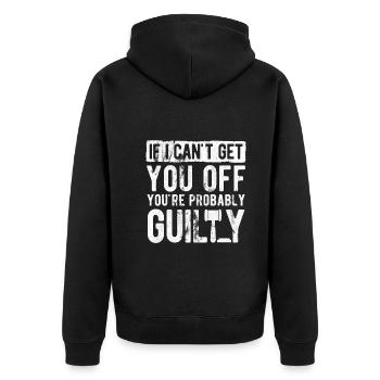 Richter Jurist Anwalt - Unisex Premium Bio Zip Hoodie - Schwarz - Hinten - Nico (187cm)