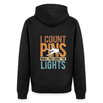 Grappling Martial Arts Wrestling - Unisex Premium Bio Zip Hoodie - Schwarz - Hinten - Nico (187cm)