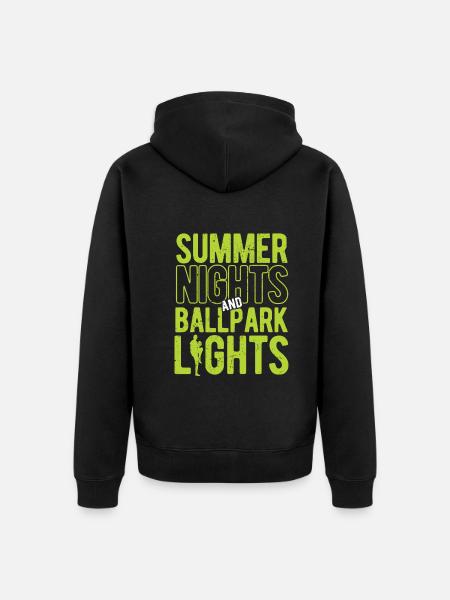Baseball - Unisex Premium Bio Zip Hoodie - Schwarz