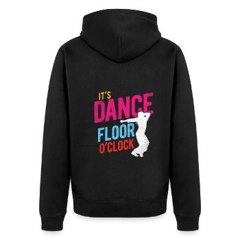 Breakdancing Tanzen für Tänzer - Unisex Premium Bio Zip Hoodie - Schwarz - Hinten - Nico (187cm)
