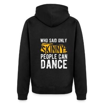 Breakdancing Tanzen für Tänzer - Unisex Premium Bio Zip Hoodie - Schwarz - Hinten - Nico (187cm)