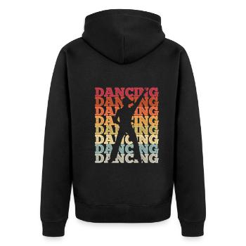 Breakdancing Tanzen für Tänzer - Unisex Premium Bio Zip Hoodie - Schwarz - Hinten - Nico (187cm)
