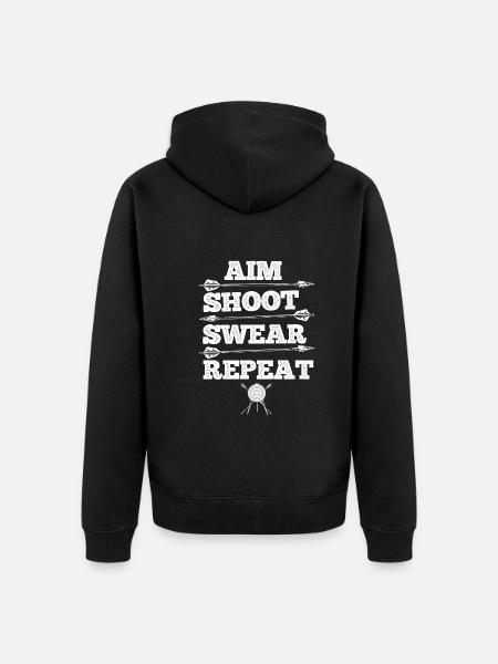 Bogenschießen Archery - Unisex Premium Bio Zip Hoodie - Schwarz