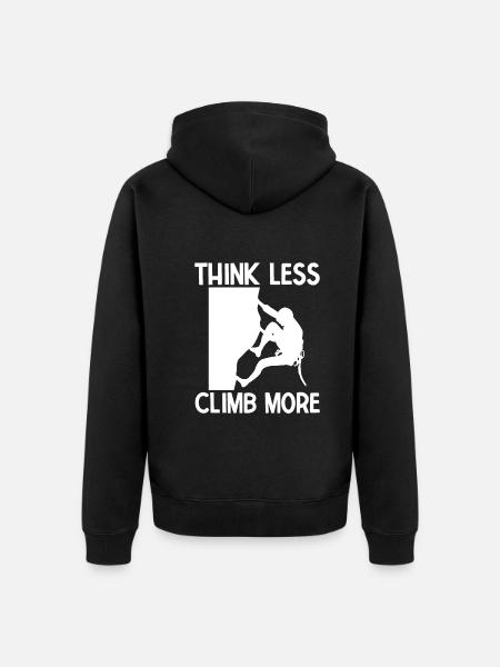 Klettern Bouldern - Unisex Premium Bio Zip Hoodie - Schwarz