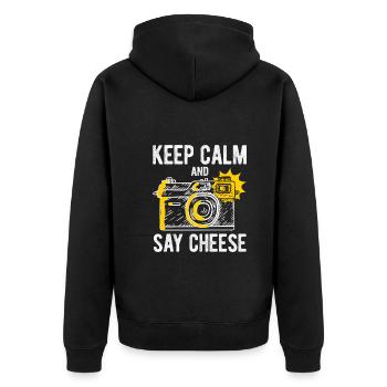 Fotografie Fotograf - Unisex Premium Bio Zip Hoodie - Schwarz - Hinten - Nico (187cm)