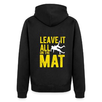 Grappling Martial Arts Wrestling - Unisex Premium Bio Zip Hoodie - Schwarz - Hinten - Nico (187cm)