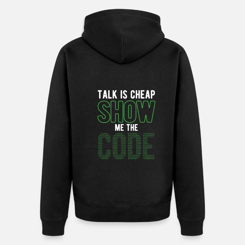 Software Ingenieur Informatiker Programmierer - Unisex Premium Bio Zip Hoodie - Schwarz