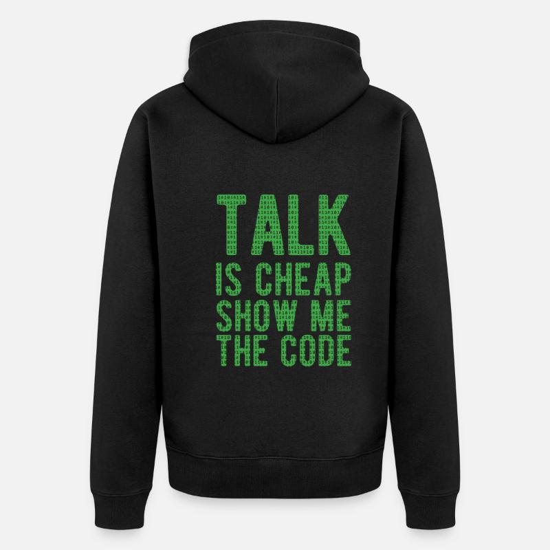 Software Ingenieur Informatiker Programmierer - Unisex Premium Bio Zip Hoodie - Schwarz