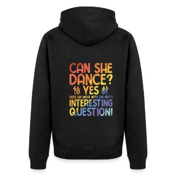 Breakdancing Tanzen für Tänzer - Unisex Premium Bio Zip Hoodie - Schwarz - Hinten - Nico (187cm)