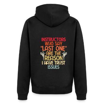 Mixed Martial Arts MMA - Unisex Premium Bio Zip Hoodie - Schwarz - Hinten - Nico (187cm)