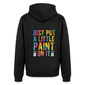 Maler Zeichner für Künstler - Unisex Premium Bio Zip Hoodie - Schwarz - Hinten - Nico (187cm)