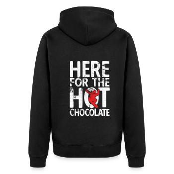Snowboard Spruch für Snowboarder - Unisex Premium Bio Zip Hoodie - Schwarz - Hinten - Nico (187cm)