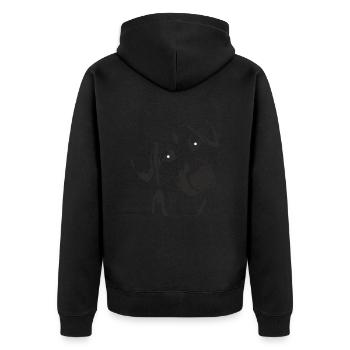 Bracken Mix - Unisex Premium Bio Zip Hoodie - Schwarz - Hinten - Nico (187cm)