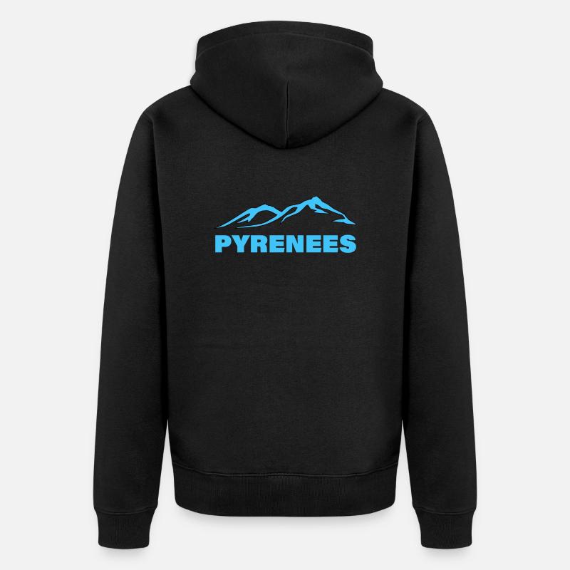 PYRENEES - Unisex Premium Bio Zip Hoodie - Schwarz