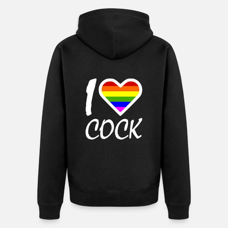 I love - Veste à capuche bio Premium Unisexe - noir