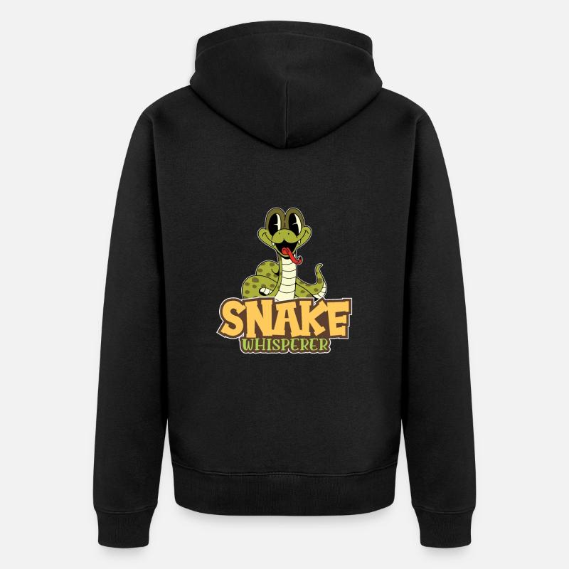 Snake Proverbs Proverbs - Unisex Premium Organic Zip Hoodie - black
